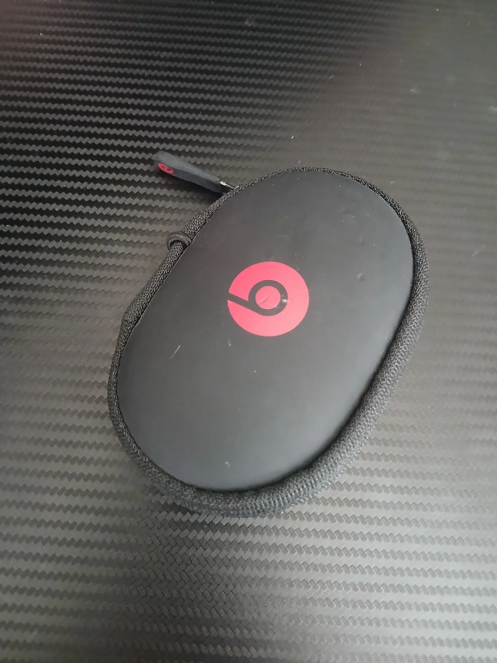 Dr. Dre Beats Earbuds Hard Shell Zipper Protective Logo CASE ONLY